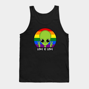 Alien LGBT flag, lgbt community, human. Tank Top